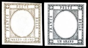 1861 - 1/2 grano bistro bruno, 1 grano nero ... 