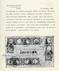 1861 - 1 grano nero intenso (19c), ... 