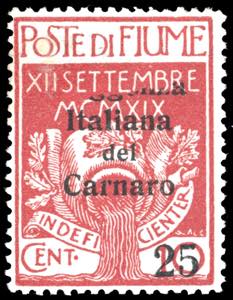 FIUME 1920 - 20 cent. su 10 cent. ... 