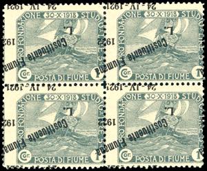 FIUME 1922 - 1 lira soprastampato ... 