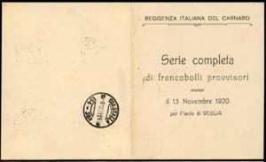 VEGLIA 1920 - Soprastampati in ... 