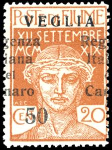 VEGLIA 1920 - 50 cent. su 20 cent. ... 
