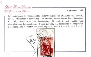 ZANTE 1941 - 30 d. soprastampato ... 