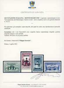 MONTENEGRO 1942 - Legionari, ... 