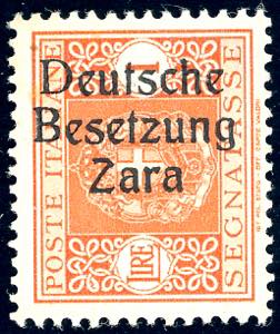 OCCUPAZIONE TEDESCA ZARA SEGNATASSE 1943 - 1 ... 
