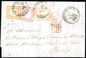 1861 - 20 grana giallo arancio, 5 grana ... 