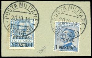 BENGASI 1901/11 - Soprastampati, i due ... 