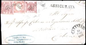 1861 - 1 grano carminio, II ... 