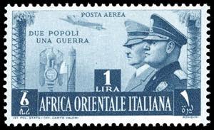 POSTA AEREA 1941 - 1 lira Fratellanza ... 