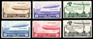 POSTA AEREA 1933 - Zeppelin, serie completa ... 