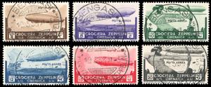 POSTA AEREA 1933 - Zeppelin, serie completa ... 