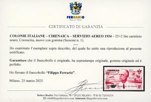 SERVIZIO AEREO 1934 - 25 + 2 lire ... 