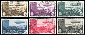 POSTA AEREA 1933 - Zeppelin, serie completa ... 