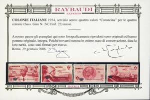 SERVIZIO AEREO 1934 - 25 + 2 lire ... 