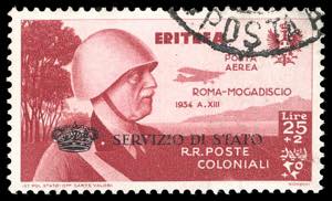 SERVIZIO AEREO 1934 - 25 + 2 lire Coroncina ... 