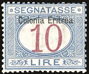 SEGNATASSE 1903 - 10 lire soprastampato in ... 