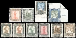 1926/37 - Pittorica, dent. 11, le due serie ... 