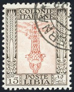 1926 - 15 cent. Pittorica, dent. 11, centro ... 