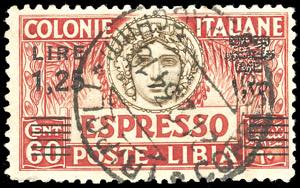 ESPRESSI 1933 - 1,25 lire su 60 cent., dent. ... 