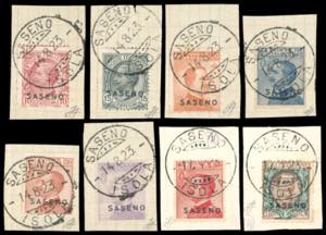 1923 - Soprastampati, serie completa (1/8), ... 