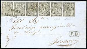 1855 - 10 cent. bianco (2), due ... 