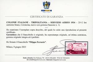 SERVIZIO AEREO 1934 - 25 + 2 lire ... 