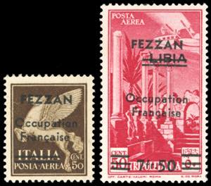 OCCUPAZIONE FRANCESE FEZZAN POSTA AEREA 1943 ... 
