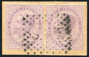 1863 - 60 cent. De La Rue, tiratura di ... 