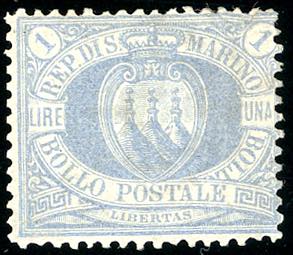 1894 - 1 lira oltremare Stemma (31), ... 