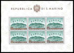 1961 - 500 lire Europa, foglietto (23), ... 