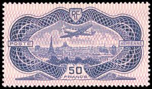 FRANCIA POSTA AEREA 1936 - 50 fr. Burelè ... 