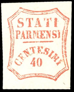 1859 - 40 cent. vermiglio (17), nuovo, gomma ... 