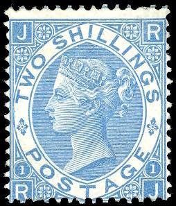 GRAN BRETAGNA 1867 - 2 s. azzurro (Unif.38), ... 