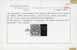 1859 - 80 cent. bistro oliva (18), ... 