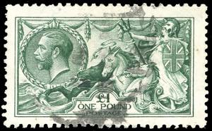 GRAN BRETAGNA 1913 - 1 £ verde, Cavalli ... 