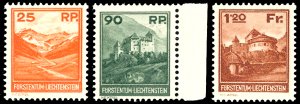 LIECHTENSTEIN 1933 - Vedute, serie completa ... 