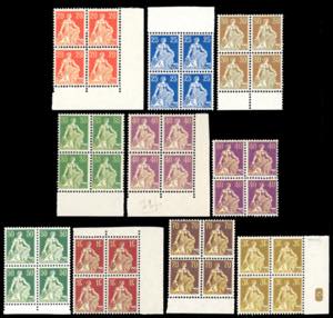 SVIZZERA 1908 - Helvetia seduta, serie ... 