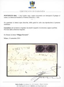 1864 - 1/2 baj violetto cupo ... 