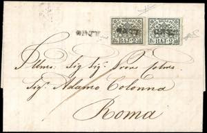 1866 - 2 baj grigio azzurrastro (3Ab), due ... 