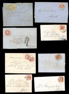 LOMBARDO VENETO 1850/1866 - Otto lettere ... 