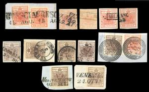 LOMBARDO VENETO 1851 - Bellinsieme di sei ... 