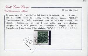 MODENA 1852/1855 - Collezione di ... 