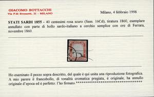 SARDEGNA 1855/1863 - Avanzata ... 