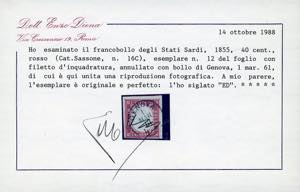 SARDEGNA 1855/1863 - Avanzata ... 