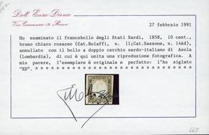 SARDEGNA 1858/1863 - Avanzata ... 