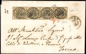 1858 - 3 baj bruno grigiastro chiaro (4a), ... 