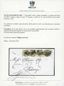 1867 - 3 baj giallo cromo (4A), ... 