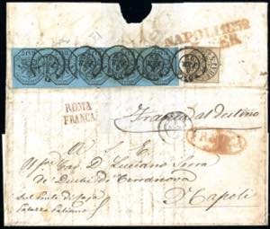 1852 - 7 baj azzurro, striscia orizzontale ... 