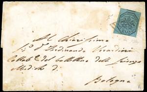 1858 - 7 baj azzurro (8), perfetto, isolato ... 