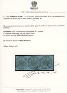 1852 - 7 baj azzurro, striscia ... 